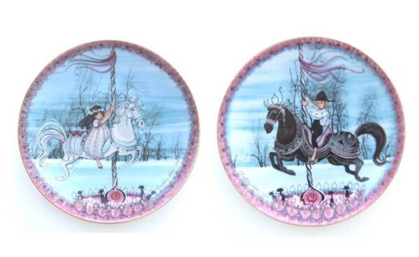 Carousel Prince and Princess Plate Set